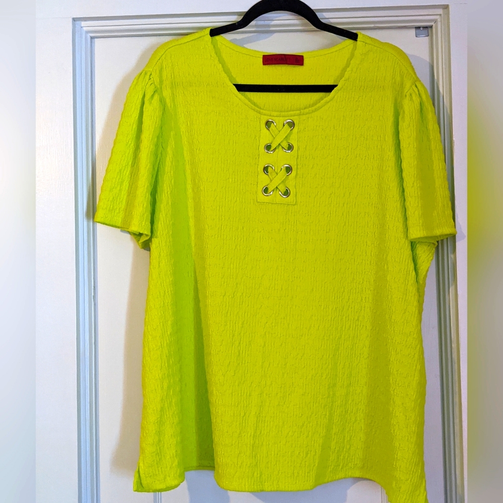 Women's Plus Neon Top